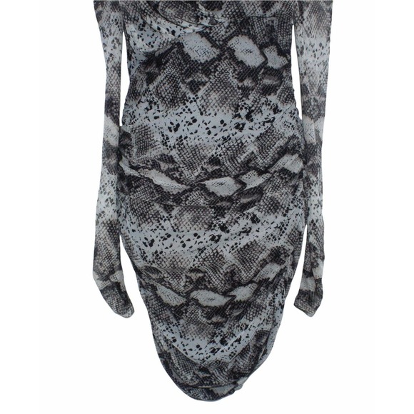 UTOWN U.S.A Women's Size Medium Rusched Animal Print Dress - Picture 4 of 10